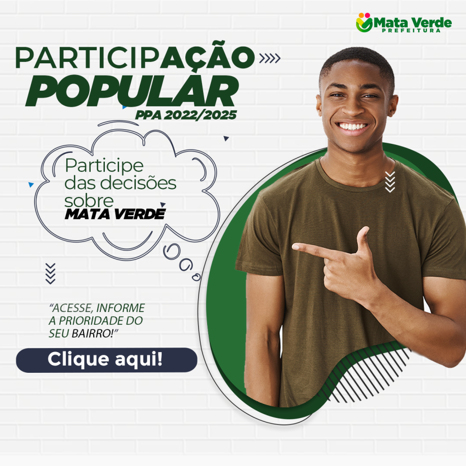 CONSULTA PÚBLICA PARA ELABORAÇÃO DO PLANO PLURIANUAL (PPA)