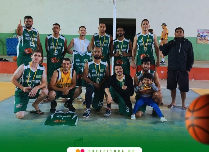 Equipe de basquete masculino de Mata Verde é campeã da 3ª Copa Verde de Basquete