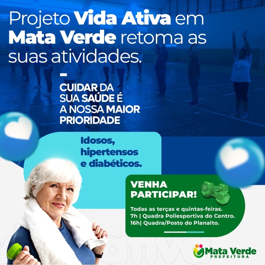 Projeto “Vida Ativa” retoma as atividades em Mata Verde